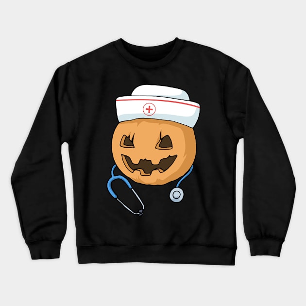 Halloween Nurse Tshirt Squad Pumpkin RN Graduate Night Shift Crewneck Sweatshirt by PomegranatePower